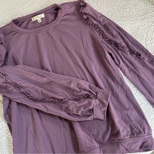 Nine Britton long sleeve, super comfy, light plum shirt